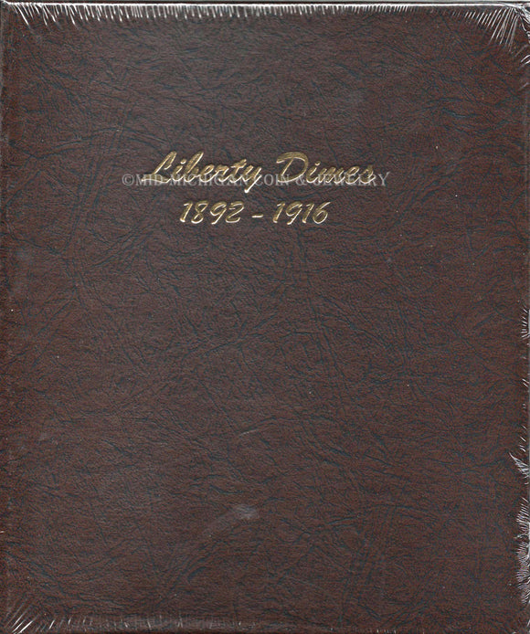 Liberty Head Barber Dime Dansco Coin Album, 1892-1916 #7121