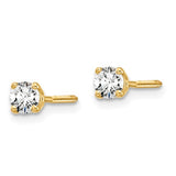 14kt 1/4 carat, Lab Grown Diamond Post Earrings