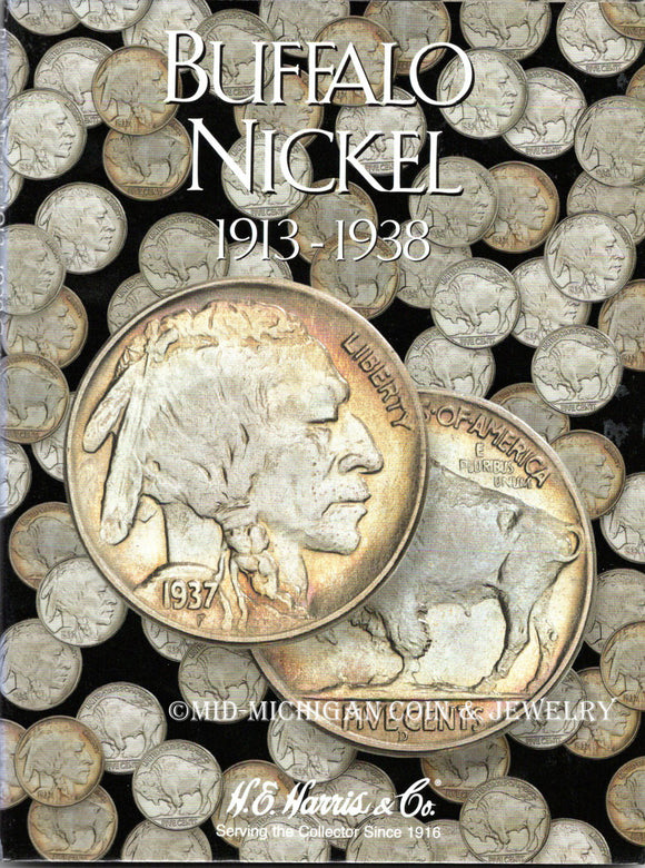 Buffalo Nickel H.E. Harris Folder, 1913-1938