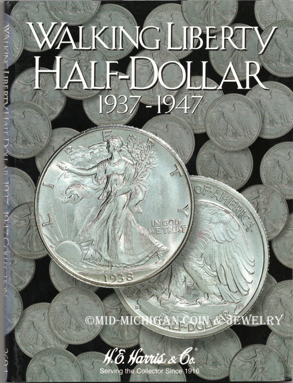 Walking Liberty Half-Dollar H.E. Harris Folder, 1937-1947