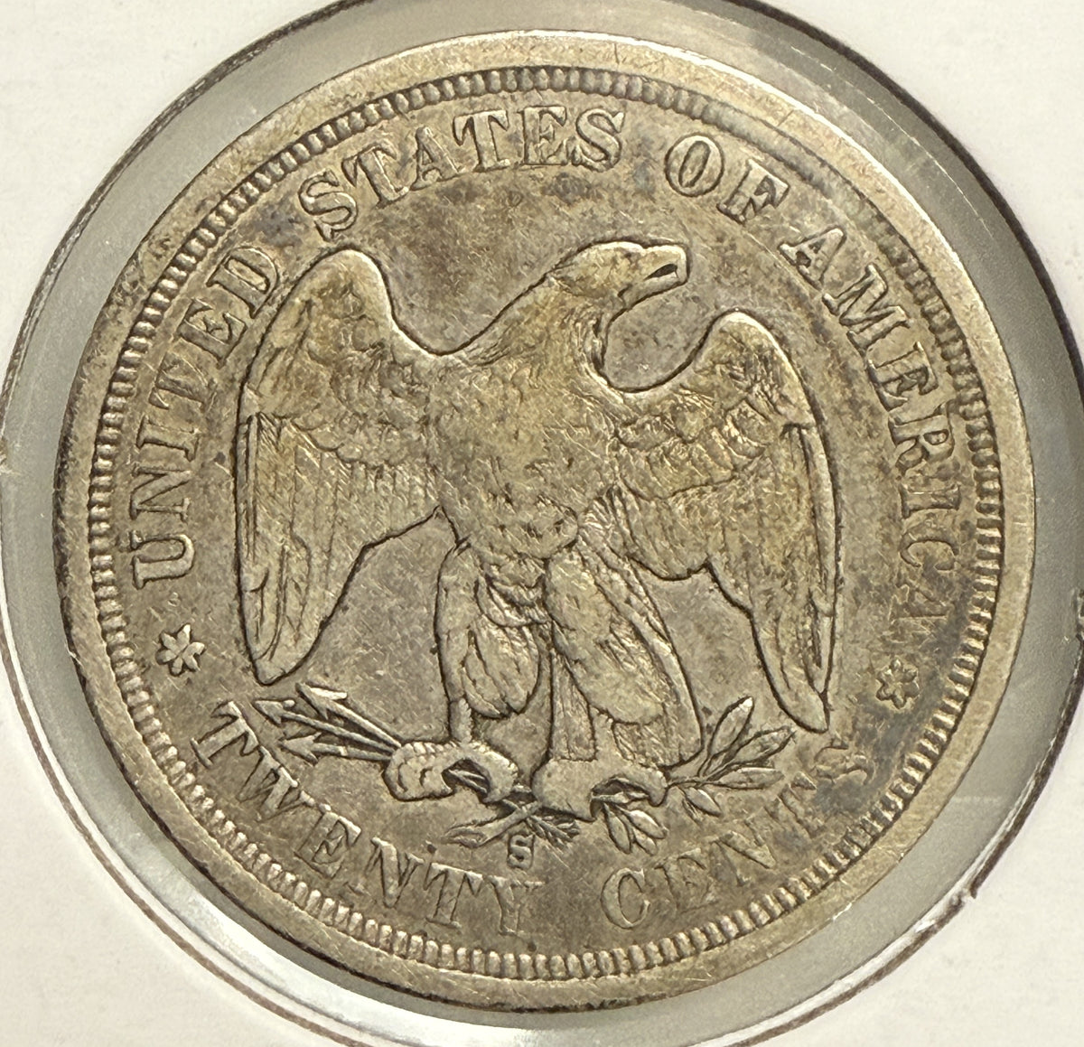 1875-S 20Ct Pc, XF (10874) – Mid-Michigan Coin and Jewelry