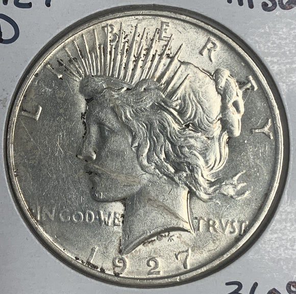 1927-D Peace Dollar, MS60