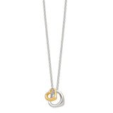 Sterling Silver Polished Vermeil Heart with 2in ext. Necklace