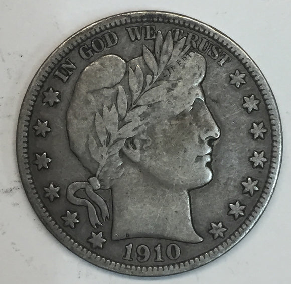 1910 Barber Half Dollar, VF20