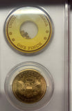 1856-S $20 FS Faint L S, SS Central America MS62 PCGS