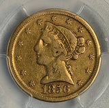 1856-D $5 Half Eagle, PCGS VF25