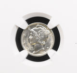 1924-D Mercury Head Dime, MS64FB. NGC, (17062)