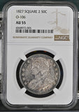 1827 Square 2 Capped Bust Half Dollar, AU55 NGC (17065)