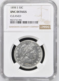 1898-S Barber Half Dollar, UNC Details NGC. (17067)