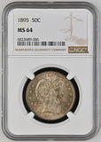1895 Barber Half Dollar, MS64 NGC (17958)