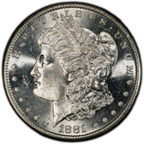 1881-S Morgan Silver Dollar, MS66, PCGS Gold Shield (10575)