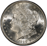 1890-S Morgan Silver Dollar, MS65, PCGS Gold Shield (10578)