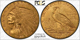 1911-D $2-1/2 Indian Gold Quarter Eagle, MS64 PCGS (13998). Strong D, Key Date.