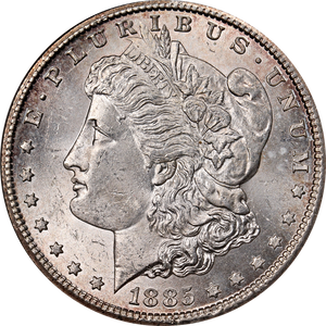 1885-CC Morgan Silver Dollar, MS-63 ANACS.