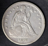 1872 Seated Liberty  Silver Dollar, VG