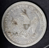 1840 Seated Liberty  Silver Dollar, VG