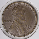 1911-D Lincoln Cent, CH AU