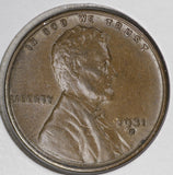 1931-S Lincoln Cent, AU+