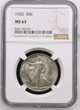 1920 Walking Liberty Half Dollar, MS63 NGC. (21544)