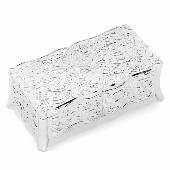 Silver-plated Rectangle Jewelry Box