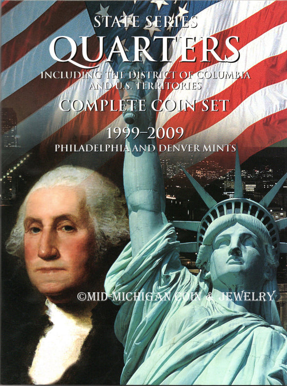 State Quarter Series Complete Coin Set H.E. Harris Folder, 1999-2009
