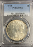1898-S Morgan Silver Dollar, MS62 PCGS