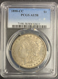 1890-CC Morgan Silver Dollar, AU58, PCGS . Great Eye Appeal, Wonderfully Original Skin