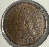 1905 Indian Head Cent, AU58 BN