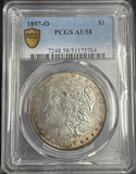 1897-O Morgan Silver Dollar, AU58 PCGS Gold Shield (10358)