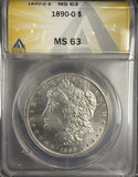 1890-O Morgan Silver Dollar, MS63 ANACS (10369)