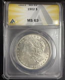 1902 Morgan Silver Dollar, MS63 ANACS (10384)