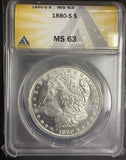 1880-S Morgan Silver Dollar, MS63  ANACS (10393)