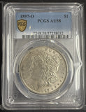 1897-O Morgan Silver Dollar, AU58 PCGS
