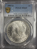 1897-S Morgan Silver Dollar, MS65 PCGS Gold Shield (10425)