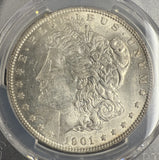 1901 Morgan Silver Dollar, AU58 PCGS Gold Shield (10438)