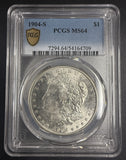 1904-S Morgan Silver Dollar, MS64 PCGS Gold Shield (10450)