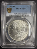 1887-O Morgan Silver Dollar, MS64, PCGS Gold Shield (10457)