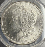 1880-O Morgan Silver Dollar, MS62, PCGS Gold Shield (10460)
