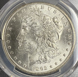 1892-CC Morgan Silver Dollar, MS61, PCGS Gold Shield (10484)
