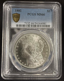 1882 Morgan Silver Dollar, MS66, PCGS Gold Shield (10587)