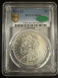1893-CC Morgan Silver Dollar, MS61, PCGS Gold Shield  (10590)