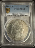 1892-CC Morgan Silver Dollar, MS62, PCGS Gold Shield  (10605)