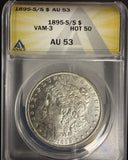 1895-S/S Morgan Silver Dollar, AU53, ANACS  (10718)