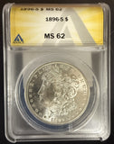 1896-S Morgan Silver Dollar, MS-62, ANACS  (10729)