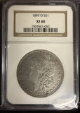 1895-O Morgan Silver Dollar, XF40 NGC
