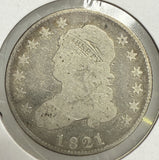 1821 Bust Quarter, VG (10878)