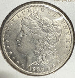 1886-O Morgan Silver Dollar, AU+ (10882)