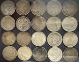 Circulated Peace/Morgan Silver Dollars, Roll of 20