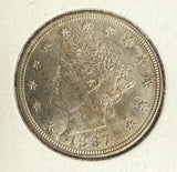 1887 Liberty "V" Nickel, MS60+, (10958)