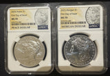 2025 2pc Morgan and Peace Dollar set, MS70 NGC FDOI (11047)
